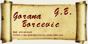 Gorana Borčević vizit kartica